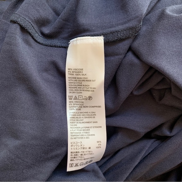 NWT Tommy Bahama navy blue twisted silk trim maxi dress - Picture 8 of 8